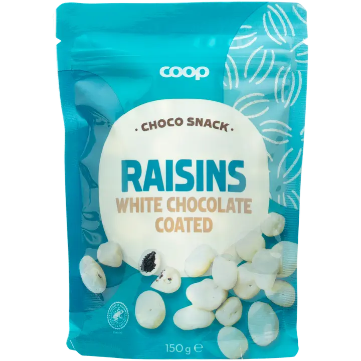 Coop valkosuklaarusinat 150 g-Coop 白巧克力葡萄干 150 g