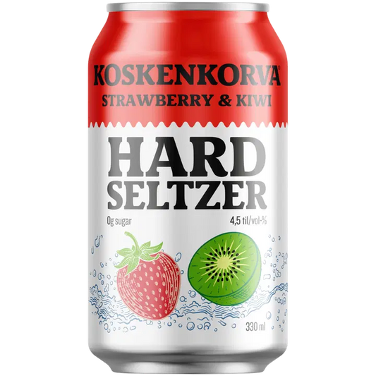 Koskenkorva Hard Seltzer Strawberry-Kiwi 4,5% 33cl CAN｜Koskenkorva 硬苏打水草莓猕猴桃 4.5% 33cl 罐装