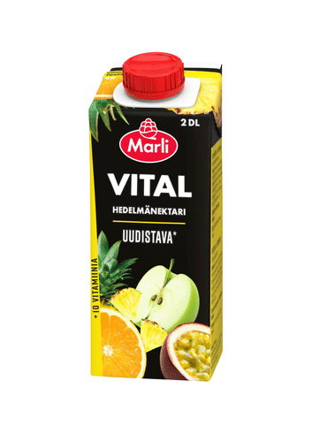 Marli Vital hedelmänektari + 10 vitamiinia 2 dl｜Vital Marli Vital 水果花蜜 + 10 种维生素 2 dl