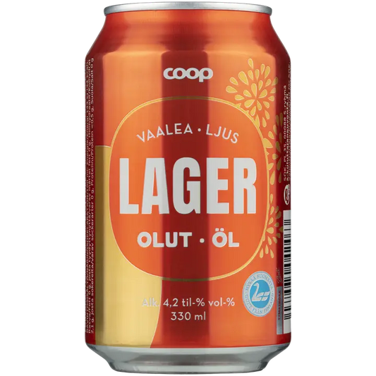 Coop Lager olut 4,2 til-% tölkki 0,33 L｜Coop 4.2 vol% 罐装饮料 0,33 L
