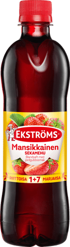 Ekströms mansikkainen sekamehutiiviste 0,5l｜Ekströms 草莓浓缩混合汁 0,5l