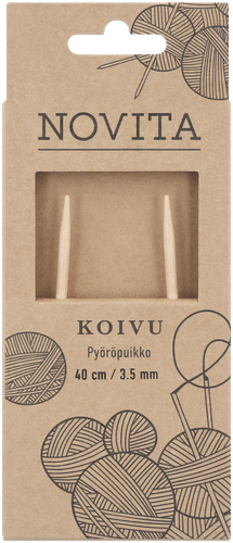 Novita 环形针 桦木 40厘米 3.5mm｜Novita Pyöröpuikko koivu 40cm 3.5mm