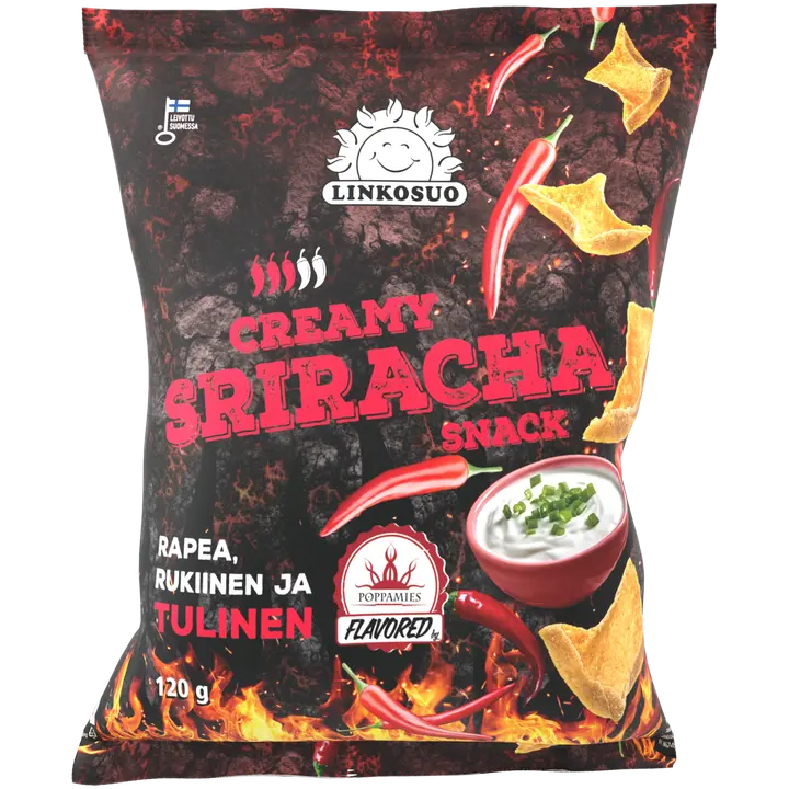 Linkosuo x Poppamies Snack creamy sriracha 120 g-Linkosuo x Poppamies 零食奶油是拉差 120 g