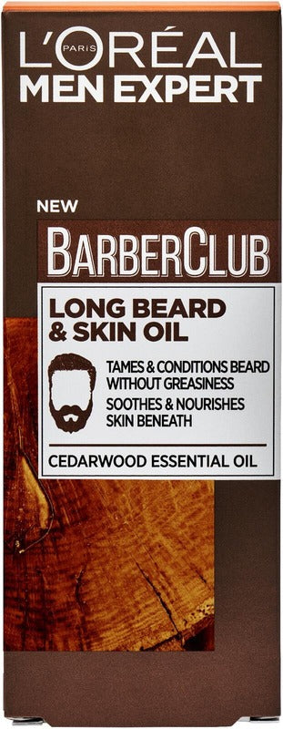 L'Oréal Paris 男士专家理发店长须及皮肤护理油 30ml｜L'Oréal Paris Men Expert Barber Club Long Beard & Skin Oil öljy parralle ja iholle 30ml