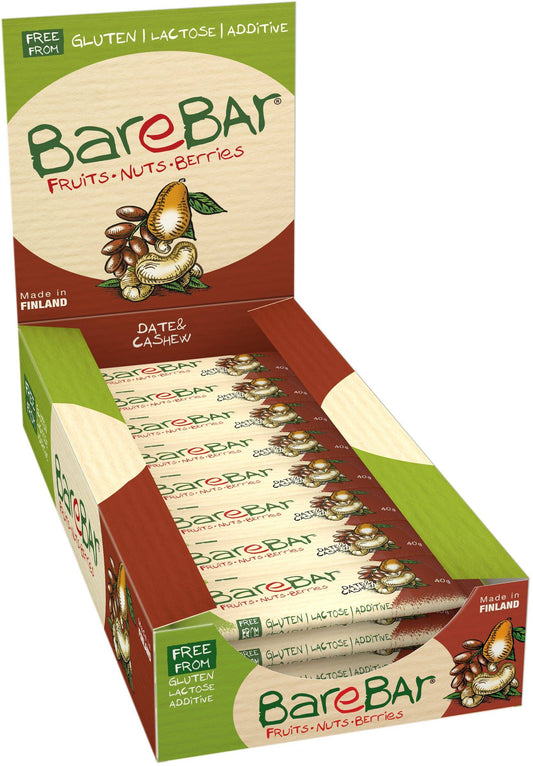 BareBar 枣椰腰果坚果棒 24 x 40克 批发装