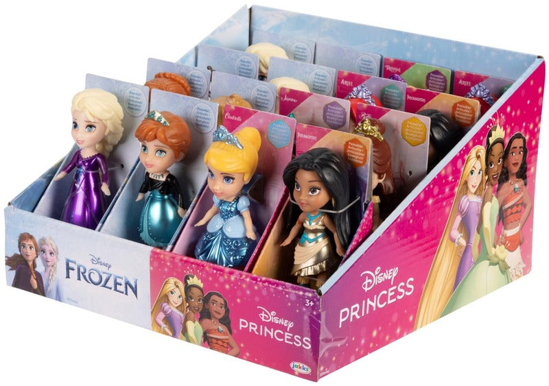 Disney 公主与冰雪奇缘迷你娃娃7厘米，多种款式｜Disney Princess & Frozen mininukke 7 cm, erilaisia