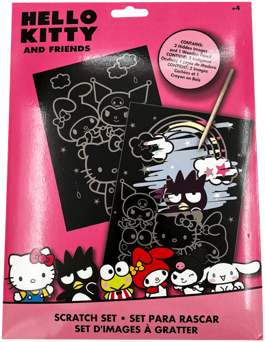 Hello Kitty raaputussetti, sis. 2 piilotettua kuvaa & 1 puukynä