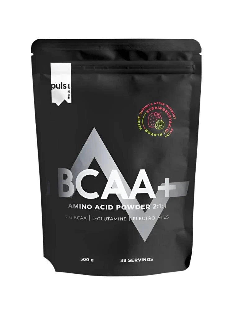 Puls Nutrition BCAA+ 500克 - 氨基酸粉 草莓奇异果｜Puls Nutrition BCAA+ 500 g - Aminohappojauhe Mansikka-Kiivi
