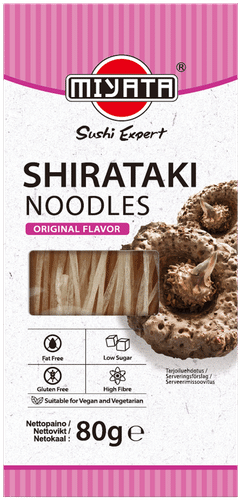 Miyata 干白泷魔芋面 80g｜Miyata kuivattu Shirataki Konjac nuudeli 80g