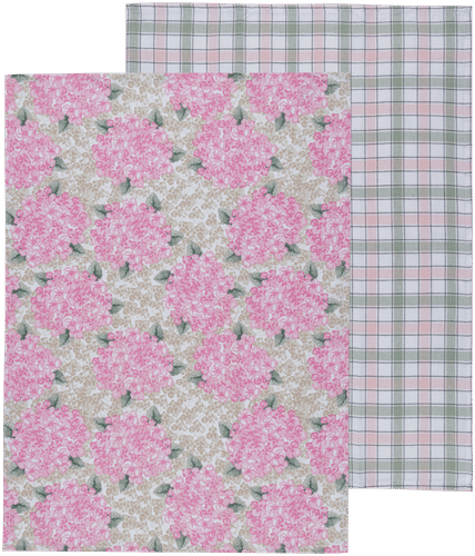 House 厨房毛巾 Hydrangea 50x70厘米 粉色 2 kpl