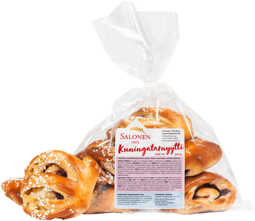 Leipomo Salonen Kuningatarnyytti 5/400 g vadelma-mustikkatäytteinen pulla｜Leipomo Salonen 女王卷 5/400克 覆盆子蓝莓馅面包