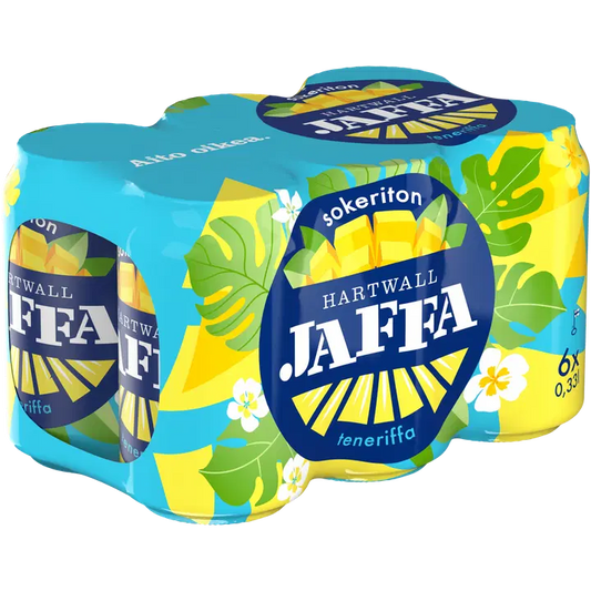 6 x Hartwall Jaffa Teneriffa Sokeriton virvoitusjuoma 0,33 l｜Hartwall Jaffa 6 x Hartwall Jaffa Tenerife 无糖软饮料 0,33 l