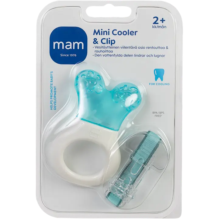 MAM Mini Cooler+Clip +2kk pururengas+nauha｜None MAM 迷你冰袋+夹子+2 个月咀嚼环+带