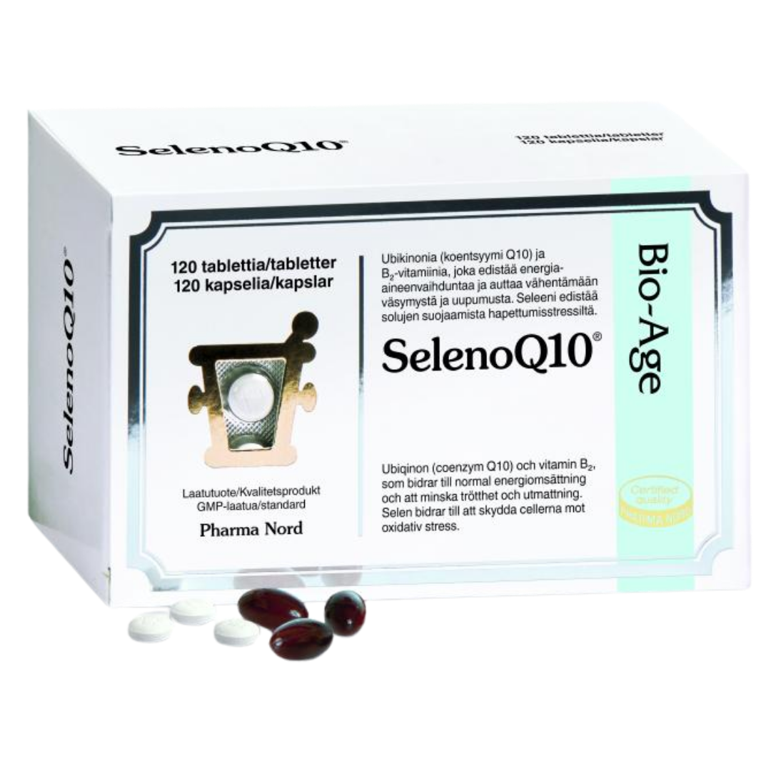Bio-Age SelenoQ10 120片+120粒 - 停产｜Bio-Age SelenoQ10 120 tabl. + 120 kaps. - poistuu
