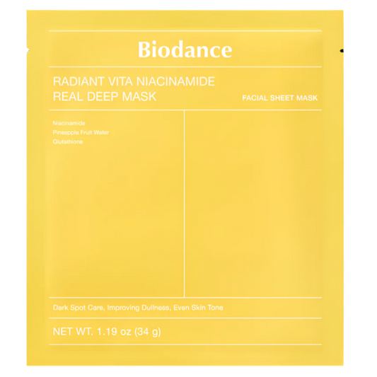 Biodance Radiant Vita烟酰胺深层真面膜 - 面膜 1 kpl