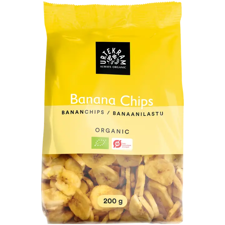 URTEKRAM Luomu Banaanilastu 200g-Urtekram 有机香蕉片 200g