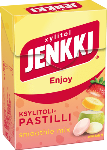 Jenkki Enjoy 冰沙混合木糖醇含片 80g｜Jenkki Enjoy Smoothie mix ksylitolipastilli 80g