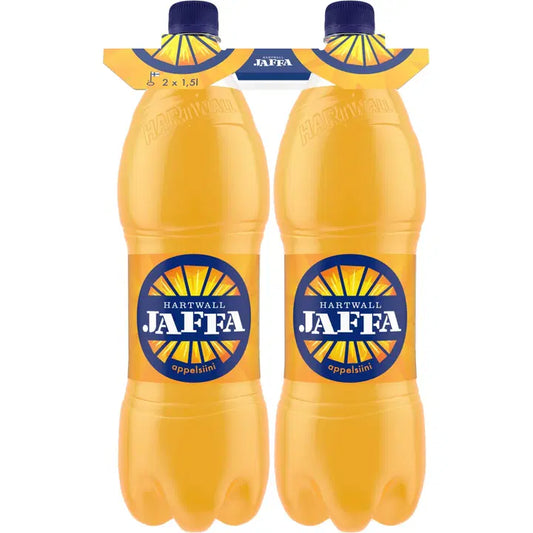 2 x Hartwall Jaffa Appelsiini virvoitusjuoma 1,5 l｜Hartwall Jaffa 2 x Hartwall Jaffa Orange 软饮料 1,5 l