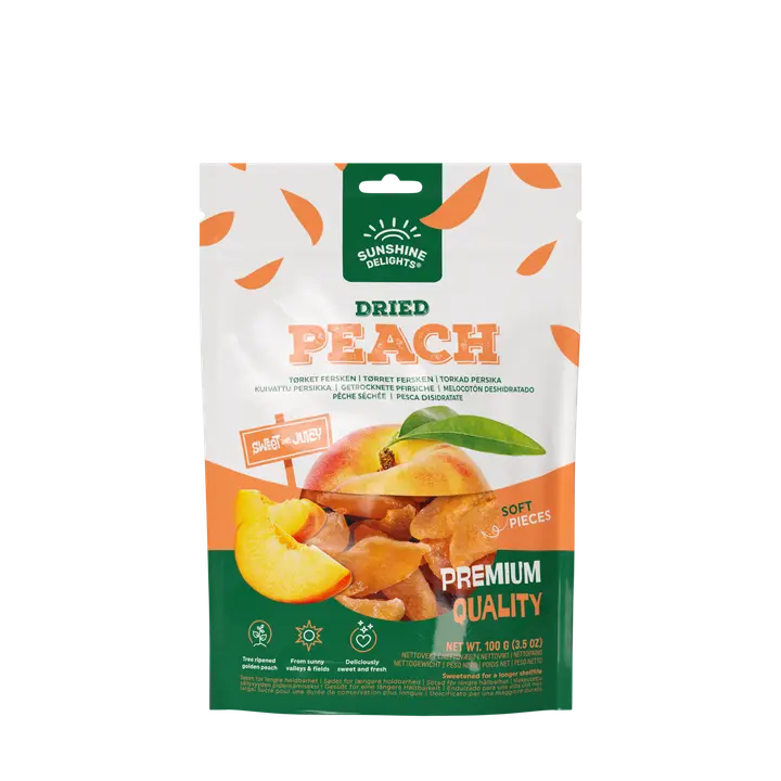 Sunshine Delights Kuivattu persikka 100g-Sunshine Delights 桃干 100g