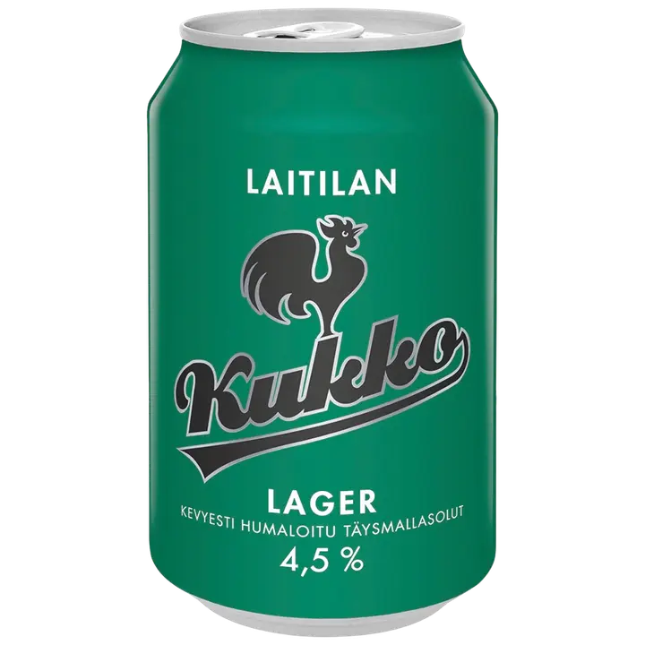Laitilan Kukko Lager 4,5 til-% 0,33L olut｜Laitilan Kukko 淡饮料 4.5 vol% 0.33L 饮料