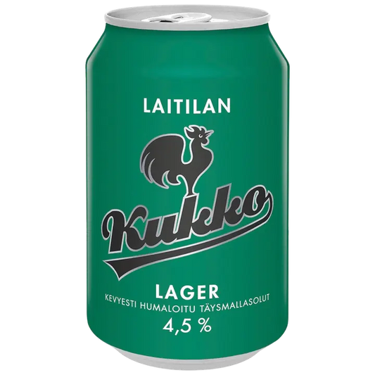 Laitilan Kukko Lager 4,5 til-% 0,33L olut｜Laitilan Kukko 淡饮料 4.5 vol% 0.33L 饮料