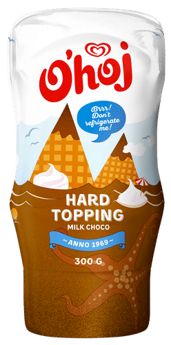 O'hoj Hard Topping Maitosuklaakastike 300g｜O'Hoj 牛奶巧克力酱 300g