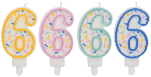 数字蜡烛6带圆点