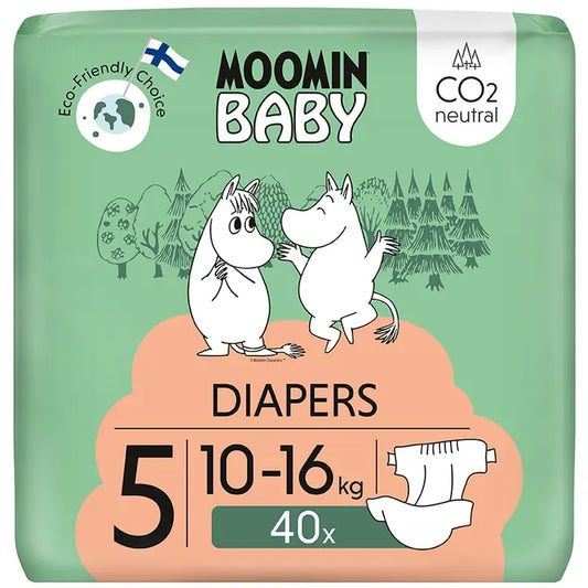 Moomin Baby Diapers teippivaippa 5 - 40 kpl 10-16 kg｜Moomin Baby 尿布 胶带纸尿裤 5 - 40 片 10-16 公斤