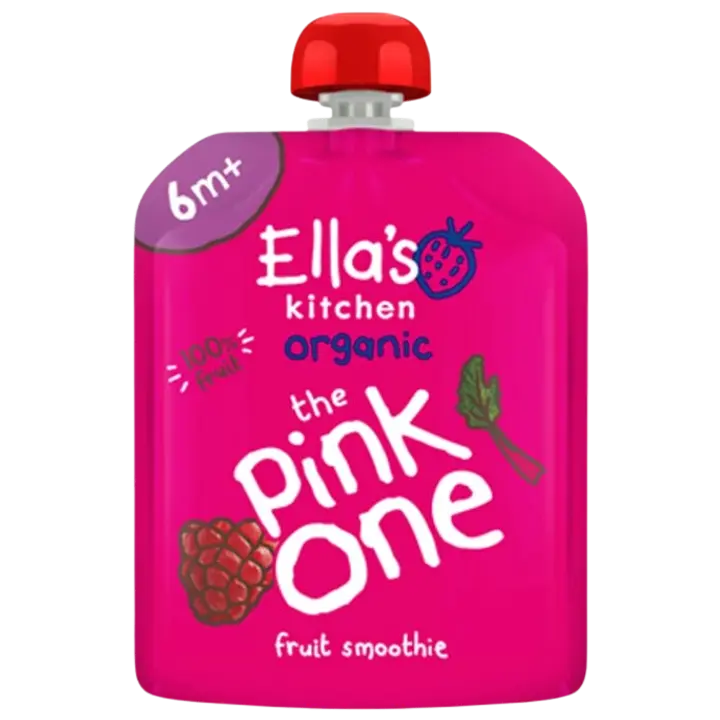 Ella's Kitchen The Pink One, Pinkki hedelmäsmoothie LUOMU 90g｜Ella´s Kitchen Ella's Kitchen The Pink One，粉色水果冰沙有机 90g