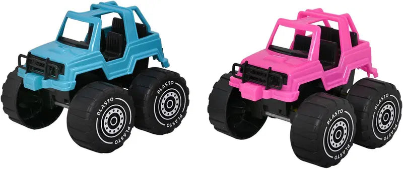Plasto 怪兽卡车，23厘米，绿松石色或粉色｜Plasto Monster Truck, 23 cm, turkoosi tai pinkki