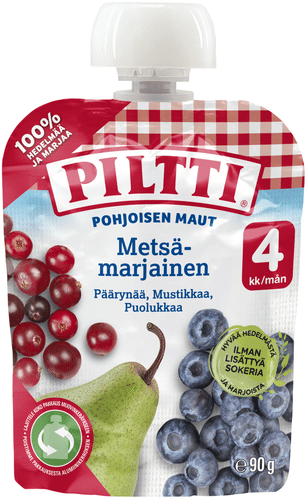 Piltti 北方风味 90克 森林浆果水果泥 4个月 便携装