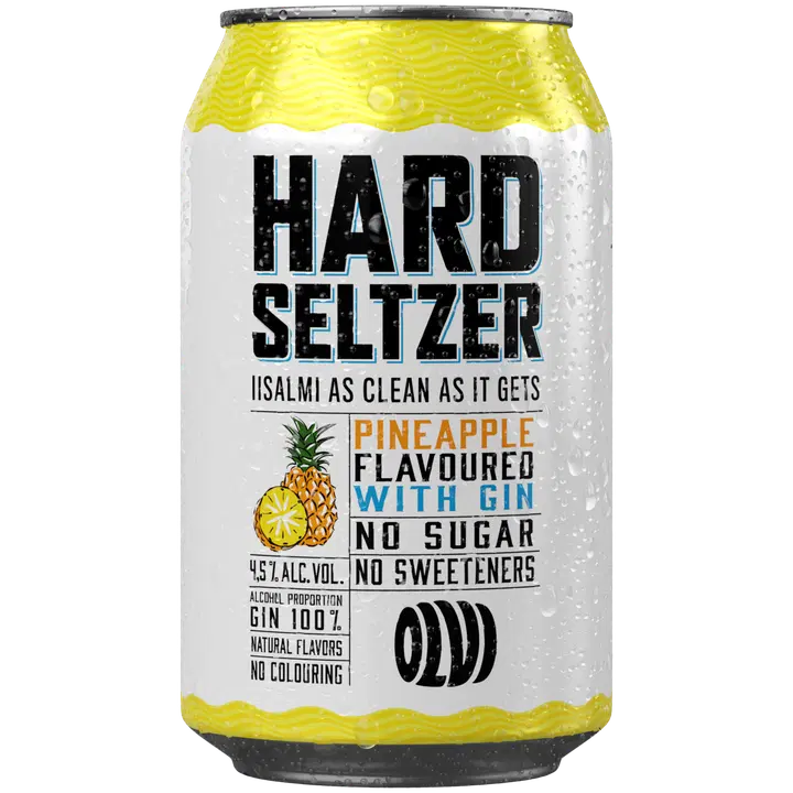 OLVI Hard Seltzer Pineapple & Gin 4,5 % 0,33 l tlk｜OLVI Hard Seltzer 菠萝杜松子饮品 4.5% 0.33 升 tlk