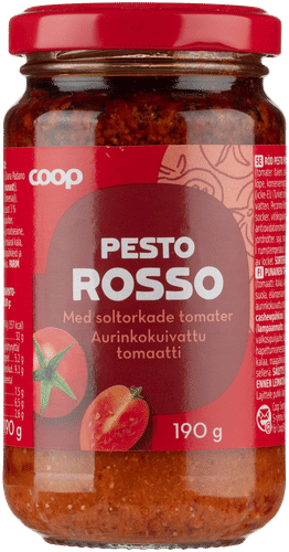 Coop 红酱 日晒番茄 190 g｜Coop Pesto Rosso aurinkokuivattu tomaatti 190 g