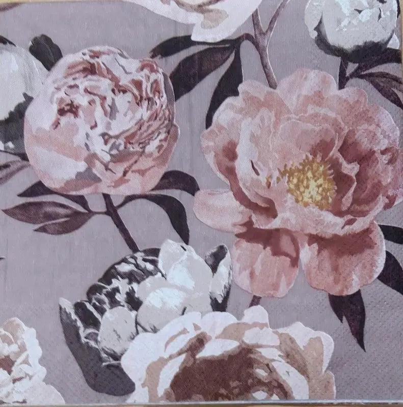 Pentik 牡丹餐巾纸 粉色 25x25厘米 20 kpl｜Pentik Pioni lautasliina vaaleanpunainen 25x25 cm 20 kpl