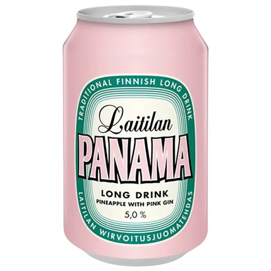Laitilan Panama Pink Pineapple 5,0% 0,33L ginipohjainen ananaksenmakuinen long drink｜Laitilan 巴拿马粉红菠萝 5.0% 0.33L GIN为基础的菠萝味长饮