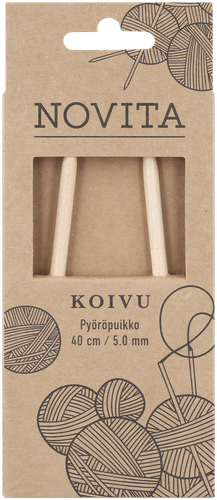 Novita 环形针 桦木 40厘米 5 mm