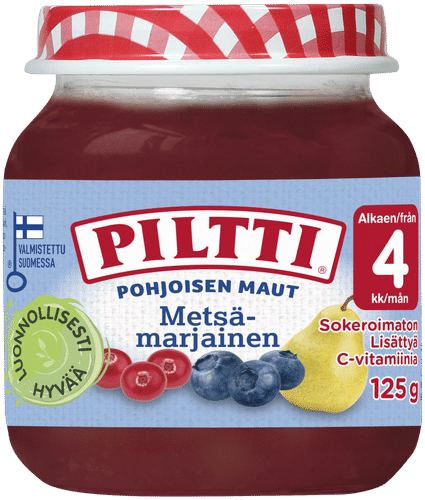 Piltti 125克 北方风味 森林浆果水果泥 4个月