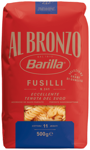 Barilla-Al Bronzo Barilla Al Bronzo 螺旋面 硬质小麦意面 500g｜Barilla Al Bronzo Fusilli durumvehnästä valmistettu pasta 500g