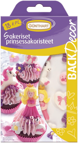 Günthart Decor kakunkoriste prinsessat sokeria 17G｜Günthart 装饰蛋糕糖饰（公主糖粒） 17G