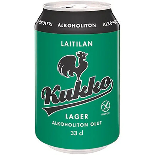 Laitilan Kukko Lager Alkoholiton 0,33L olut｜Laitilan Kukko Lager 0度 0.33L 饮料