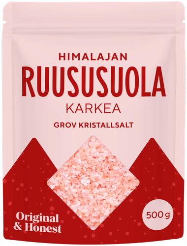 Organic Health Original & Honest 喜马拉雅玫瑰盐粗盐 500g｜Original & Honest himalajan ruususuola karkea 500g
