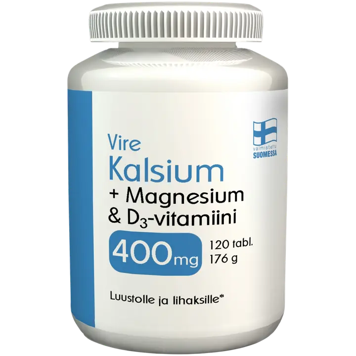 Vire hivenaine- ja vitamiinivalmiste Kalsium-Magnesium-D-vitamiini 120 tablettia / 176 g-Vire 微量元素和维生素制剂钙镁维生素D 120片/ 176 g
