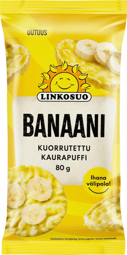 Linkosuo kuorrutettu kaurapuffi banaani 80g｜Linkosuo 涂层燕麦泡芙 香蕉 80g