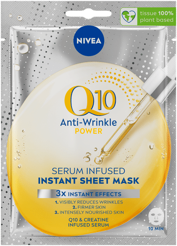 Nivea Q10 NIVEA 1片 Q10抗皱精华浸渍面膜