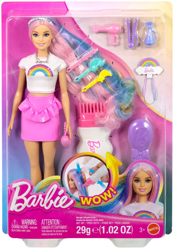Barbie Rainbow 闪亮头发娃娃｜Barbie Rainbow sparkle hair -nukke