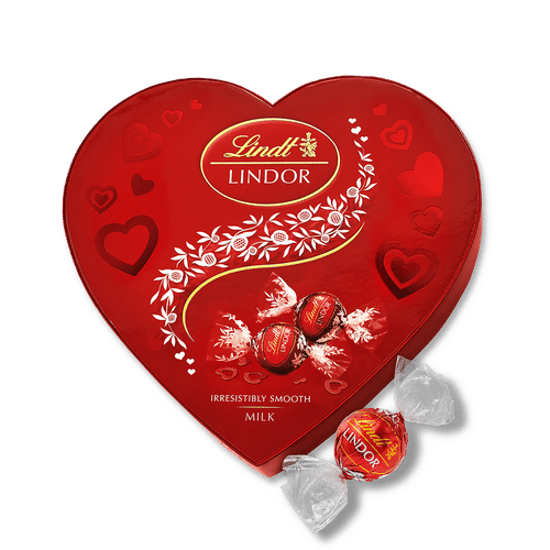 Lindt LINDOR 心形牛奶巧克力球 软心夹心 200g