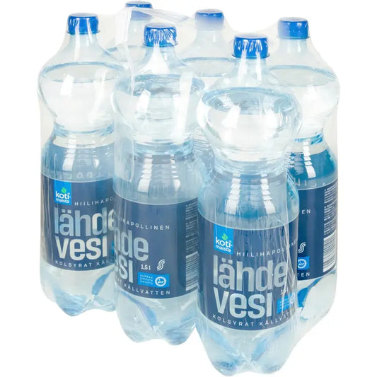 6 x Kotimaista Hiilihapollinen lähdevesi 1,5l｜Kotimaista 6 x 国产碳酸泉水 1,5l