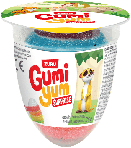 Zuru Gumi Yum Wildlife viinikumi yllätysmuna 26g, sisältää lelun