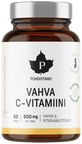 Puhdistamo 高含量维生素C 800毫克 60 kaps