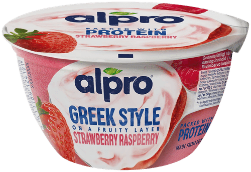 Alpro 希腊式发酵大豆制品，草莓覆盆子味 150g